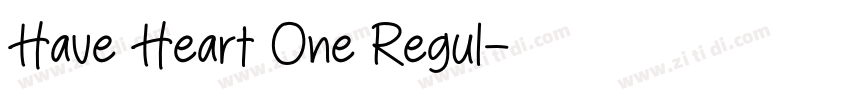 Have Heart One Regul字体转换